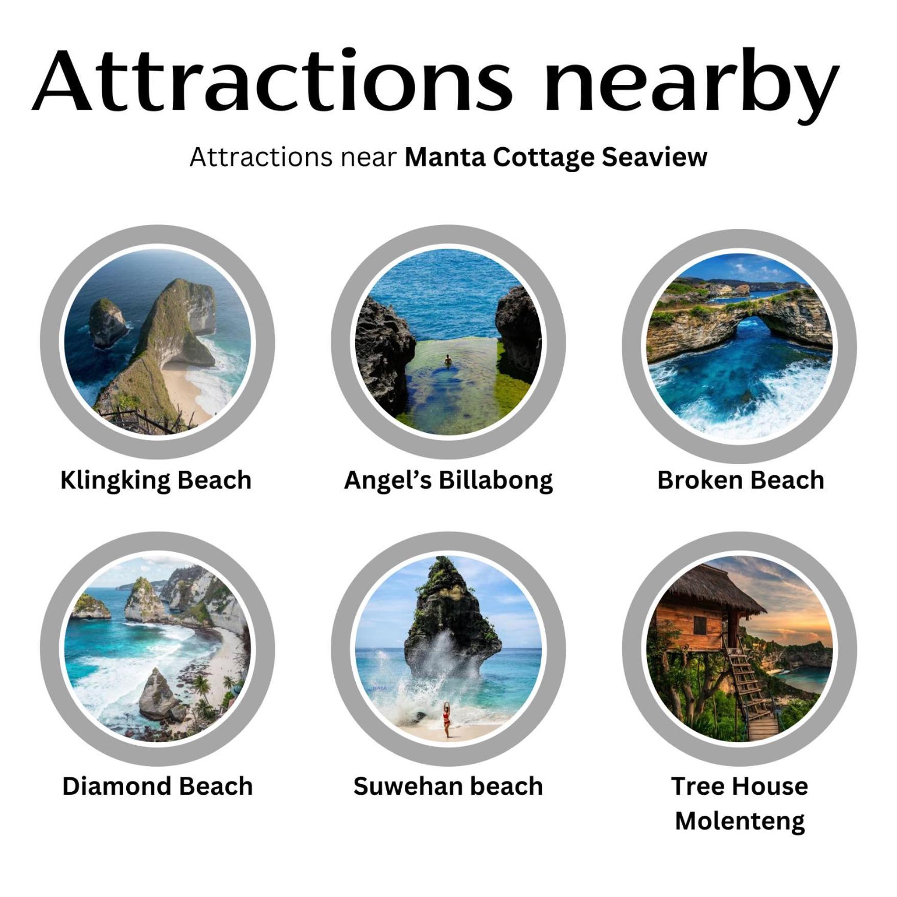Manta Cottages With Sea View Batununggul Екстер'єр фото